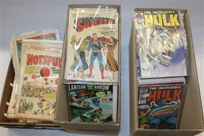 Lot 2478 - Comics - selection of Marvel and DC comics - including early Superman, plus Dandy, Hornet, Victor and others - mostly 1960s (qty)