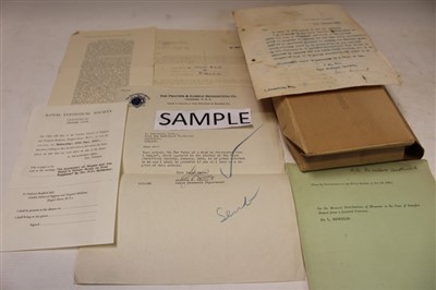 Lot 2481 - Autographs relating to Leon Isserlis Statistician and his colleagues including Karl Pearson.