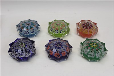 Lot 2127 - Six Strathearn (pre-1980) star paperweights