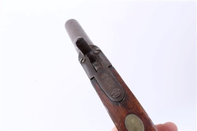 Lot 918 - Pair of 19th Century percussion box lock pocket pistols with turn off barrels and Birmingham proofs with walnut slab sided butts