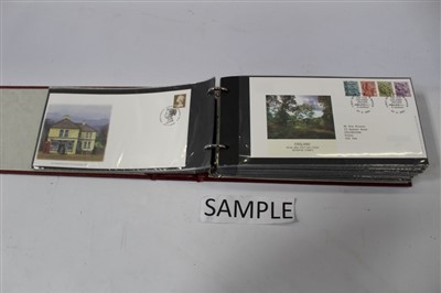 Lot 2465 - Stamps - selection of G.B. and Channel Islands, FDC's and presentation packs commemorative and definitive issues housed in cover albums (x 23)