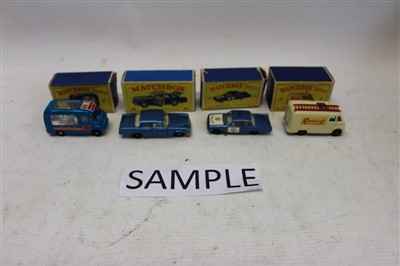 Lot 2852 - Diecast boxed selection - including Matchbox 1-75 Series models (x 14) (some boxes have mice damage), Corgi Garage Attendants no. 1505, Leyland Royal Tiger coach - both boxed, plus some unboxed models