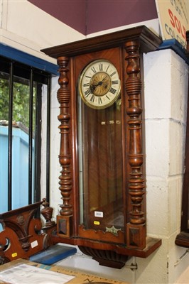 Lot 3691 - Late 19th / early 20th century Vienna Regulator-style wall clock