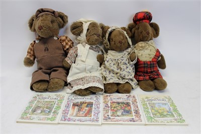 Lot 2881 - Four Bramley Hedge special edition soft toys by Viyella plus four books