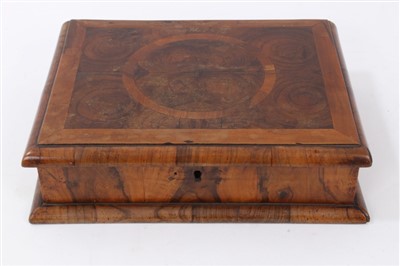 Lot 800 - William and Mary style laburnums oyster veneered lace box