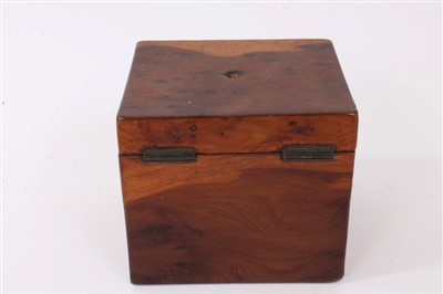 Lot 109 - Rare George III yew wood tea caddy