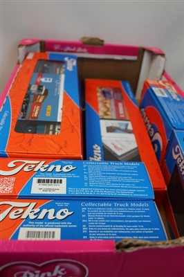 Lot 2869 - Diecast Tekno boxed selection of lorries and trailers – including Verbak R013060, Althuisius 011102 Hb, plus others (8)