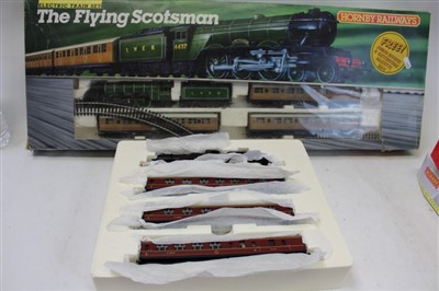 Lot 2878 - Railway – Hornby 00 gauge LMS 4-4-0 Class 2P Locomotive Train Pack R2172, The Flying Scotsman Electric Train Set R778 – both boxed