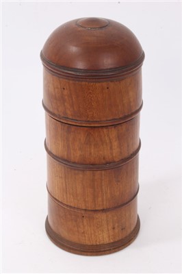Lot 814 - 19th century fruitwood spice tower