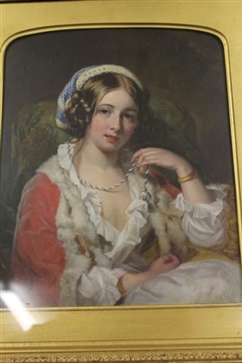 Lot 995 - Charles Baxter oil  portrait of a woman