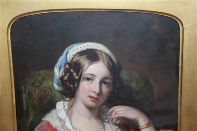 Lot 995 - Charles Baxter oil  portrait of a woman