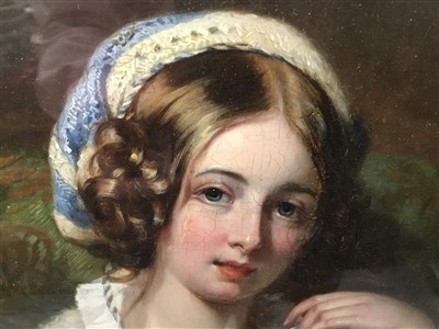 Lot 995 - Charles Baxter oil  portrait of a woman