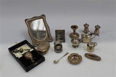 Lot 3659 - Collection of silver vertu items