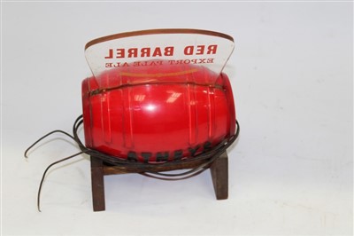 Lot 3692 - 1960s Watneys Red Barrel advertising bar lamp