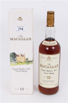 Lot 774 - Whisky - one bottle, Macallan 12 Year Old, in original card box