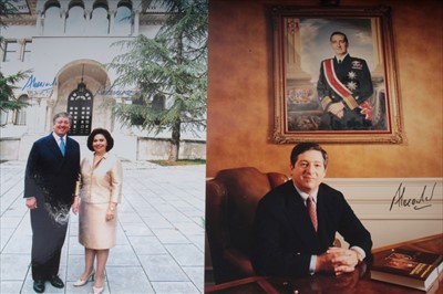 Lot 93 - Principality of Monaco, 3 signed photographs, Prince Rainier, Princess Stephanie and Princess Caroline
