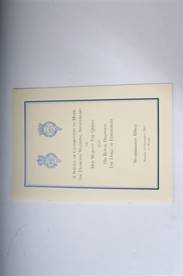 Lot 95 - Queen Elizabeth II – six Royal Ceremonials – including Service of Celebration to mark the 80th Birthday of HM The Queen, Diamond Wedding Anniversary