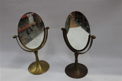 Lot 3660 - Pair of Art Deco swing frame dressing table mirrors