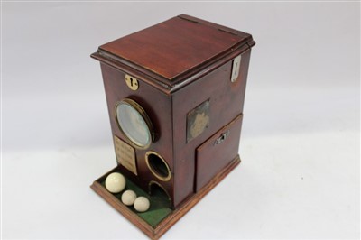 Lot 3670 - Early 20th Century mahogany cased billiard timer