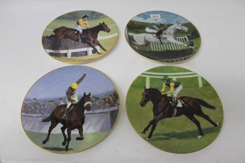 Lot 2171 - Set of four Royal Doulton limited edition collectors’ plates – Desert Orchid, Arkle, Red Rum and Nijinsky