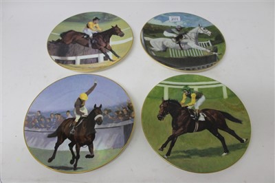 Lot 2171 - Set of four Royal Doulton limited edition collectors’ plates – Desert Orchid, Arkle, Red Rum and Nijinsky