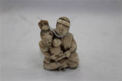 Lot 3684 - 19th century Japanese carved ivory okimono