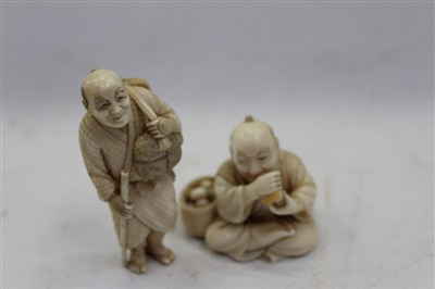 Lot 3686 - Meiji period Japanese carved ivory netsuke