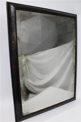 Lot 1443 - Late 17th century William & Mary wall mirror in cushion moulded frame with chinoiserie decoration and bevelled mirrored plate, 93cm x 69cm