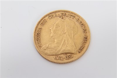 Lot 3308 - Victorian gold half Sovereign, 1893