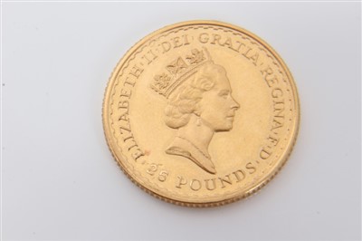 Lot 3309 - Elizabeth II gold 25 Pounds coin, 1987