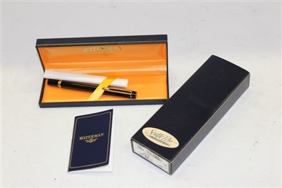 Lot 3702 - Waterman Le Man 100 Ideal rollerball with papers in a fitted case, together with two refills and outer box