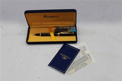 Lot 3703 - Waterman Le Man 100 propelling pencil with papers in fitted case, together with two boxes of spare leads