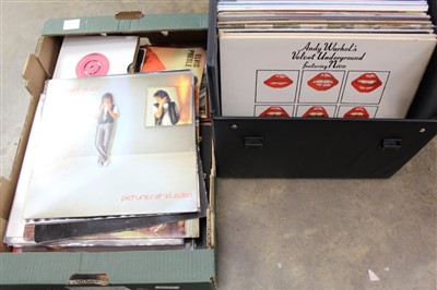 Lot 3711 - Vintage case of LP records – including The Velvet Underground, together with box of LP’s including test pressing and promo’s