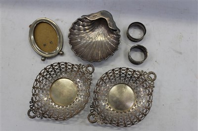 Lot 3745 - Pair of Edwardian pierced silver dishes