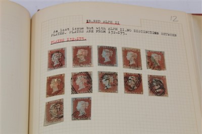 Lot 2525 - Stamps – G.B. and World selection in album – including G.B. 1840 2d blue (x 2), good range of 1d Imperfs., ivory heads, etc, plus early Nepal, etc (1 album)