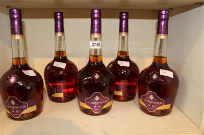 Lot 3748 - Five 1lt bottles of courvoisier cognac