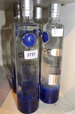 Lot 3751 - Five 70cl bottles Ciroc snap frost vodka