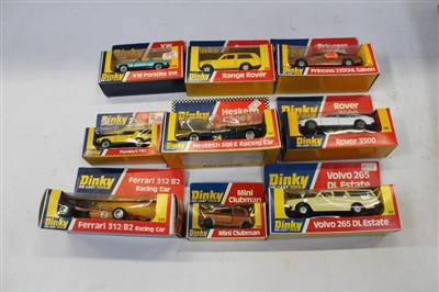 Lot 2890 - Dinky – boxed selection – including Hesketh Racing Car no. 222, Range Rover 192, Volvo DL Estate 122, plus others (8)