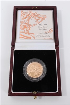 Lot 3361 - Queen Elizabeth II Royal Mint gold sovereign 1999 in box