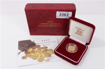 Lot 3363 - Queen Elizabeth II Royal Mint gold millennium half sovereign