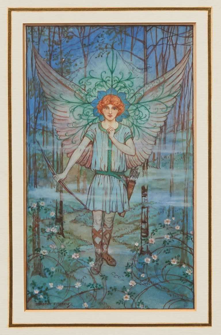 Lot 1129 - Dorothy Fitchew (act.1910-1922) ink and watercolour illustration - Nimrod