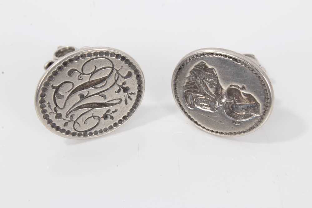 Lot 3380 - Two Georgian silver seal fobs