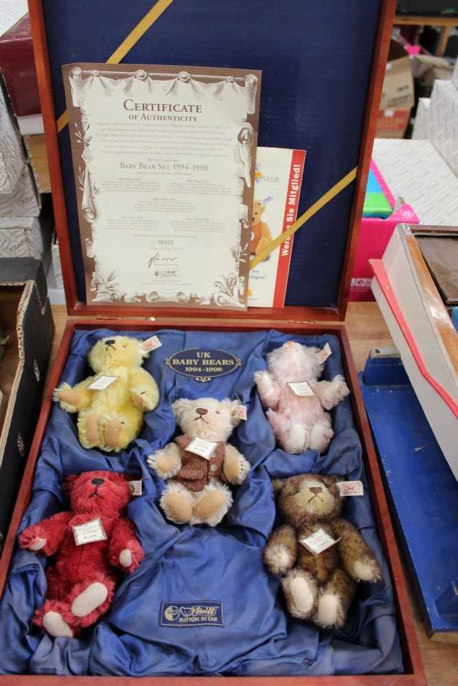 シュタイフ　Japan Baby Bear Set 1994-1998 日本限定シュタイフ・ベアの初代～5代目までが小さくなって