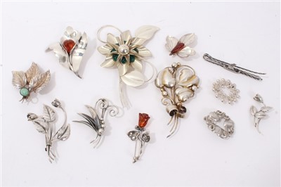 Lot 3401 - Collection of Danish and Norwegian silver brooches