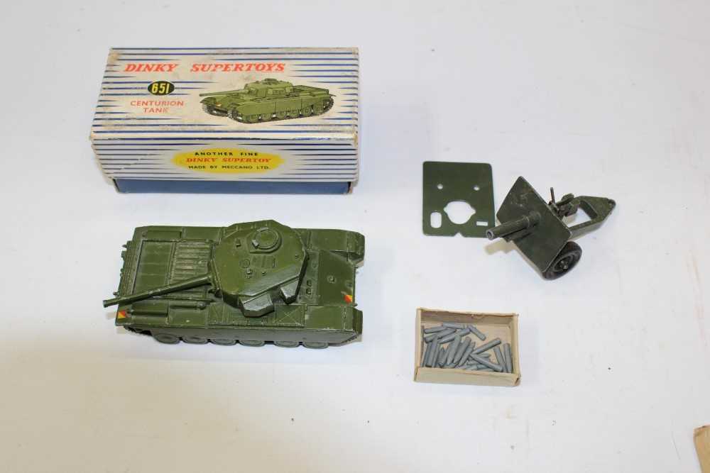 Lot 2924 - Britains Naval gun 4.7 inch and a Dinky Centurion Tank no. 651, boxed