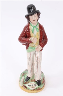 Lot 314 - Victorian Staffordshire gin / water double-sided figure, 21.5cm