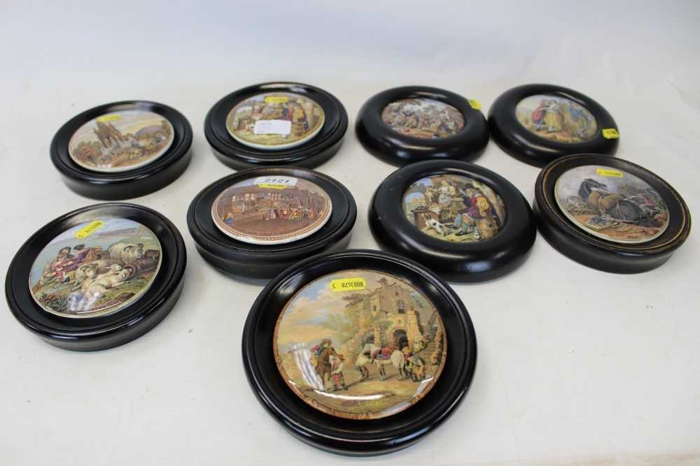 Lot 2121 - Nine Victorian pot lids