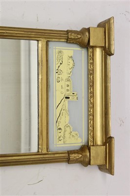 Lot 1519 - Regency wall mirror with eglomise panel