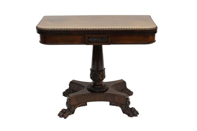 Lot 1523 - William IV rosewood card table