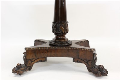 Lot 1523 - William IV rosewood card table